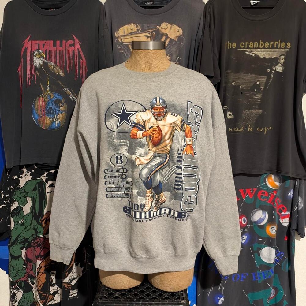 Vintage 1990s Dallas Cowboys Troy Aikman Crewneck